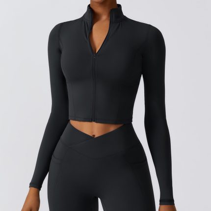 Zippered Long Sleeve Jacket