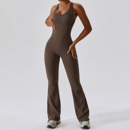 Hip-lifting Wide-leg 1-piece Yoga Wear